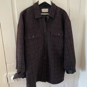 Babaton Women's Dark Plaid Utility Jacket